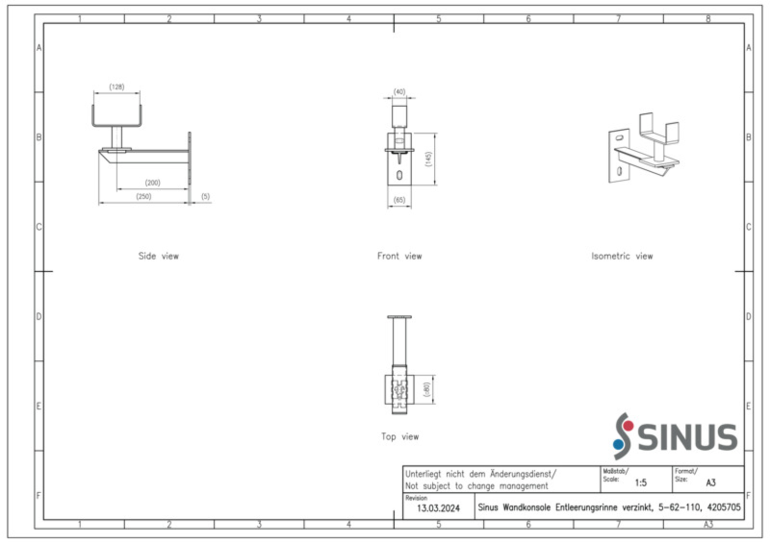 Reflex SINUS Wandkonsole Reflex SINUS Wandkonsole