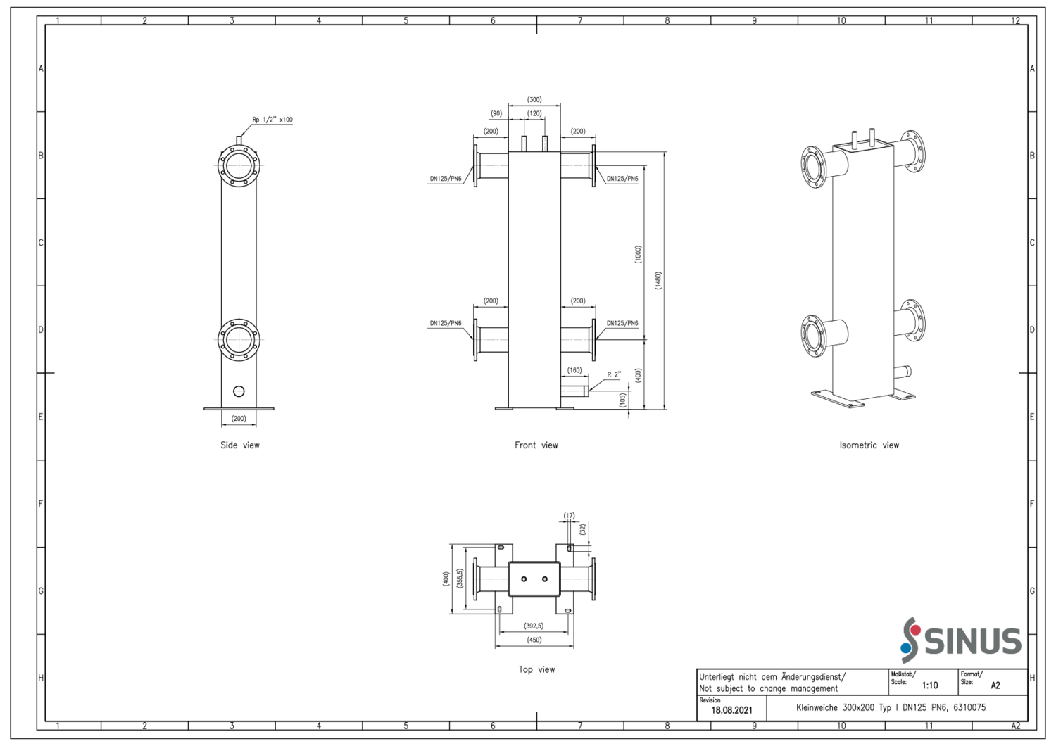 Reflex SINUS Hydraulische Weiche 300/200