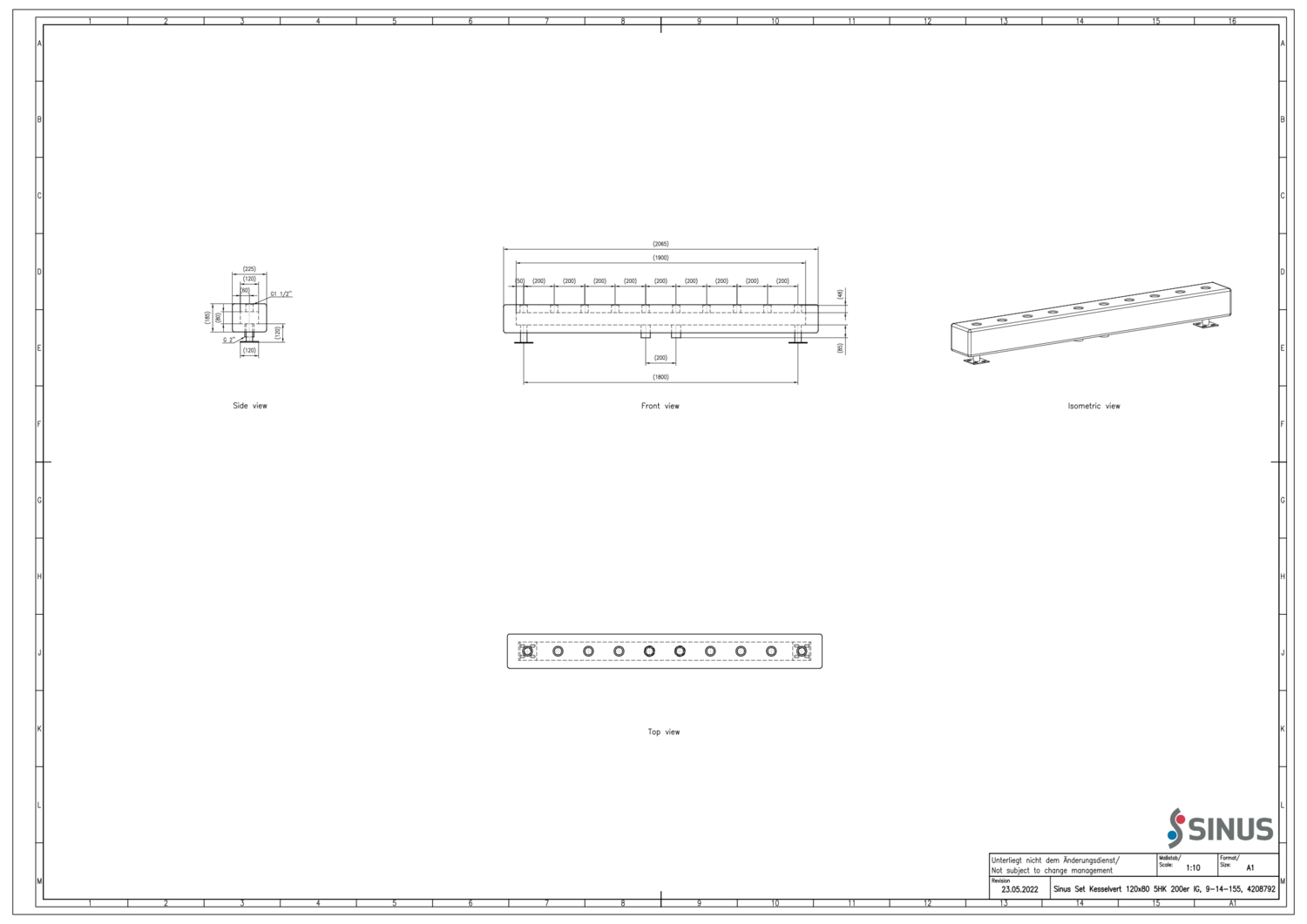 Reflex SINUS-Set-Kleinverteiler 120/80 5