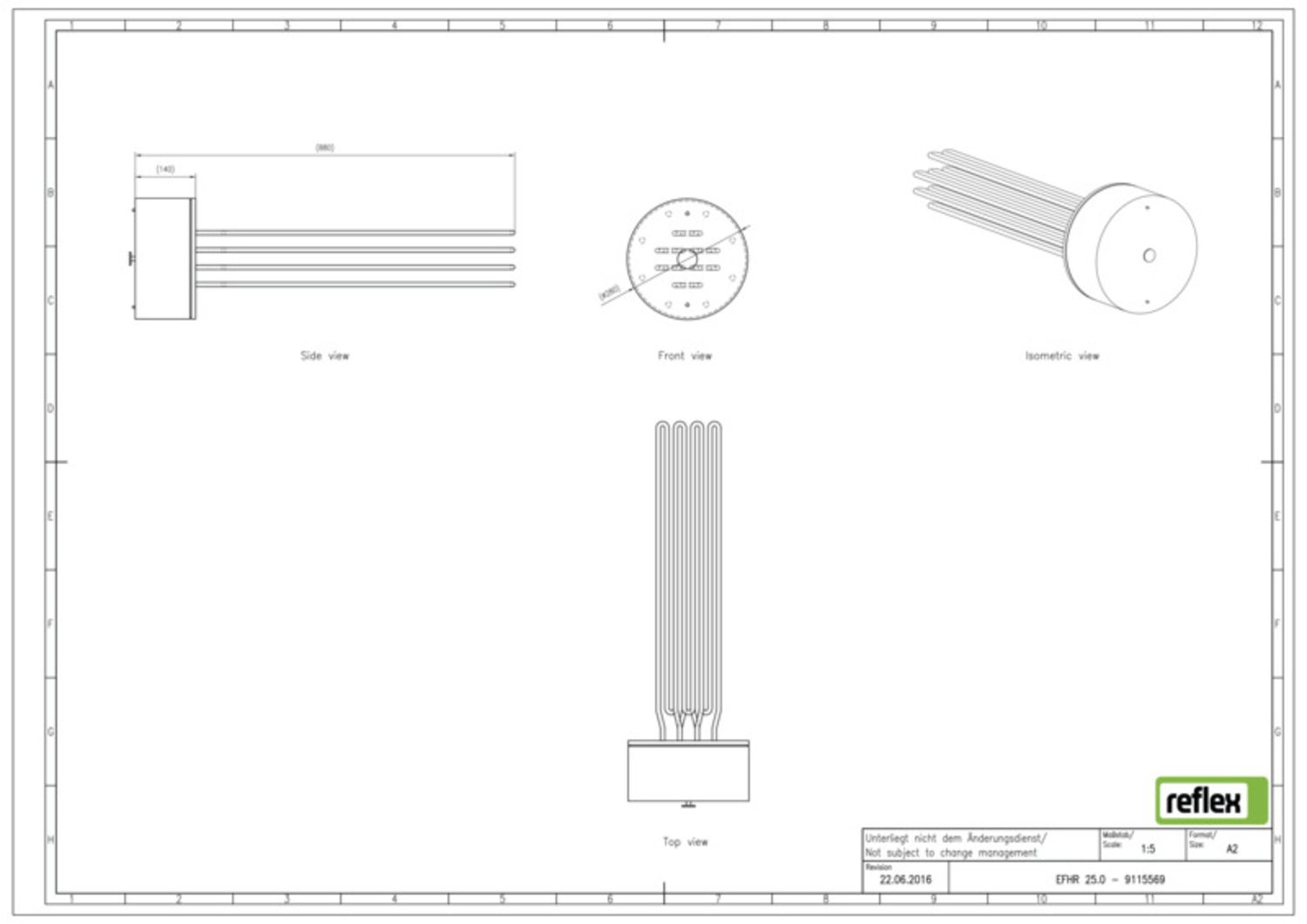 Reflex Flanschheizkörper EFHR 25.0
