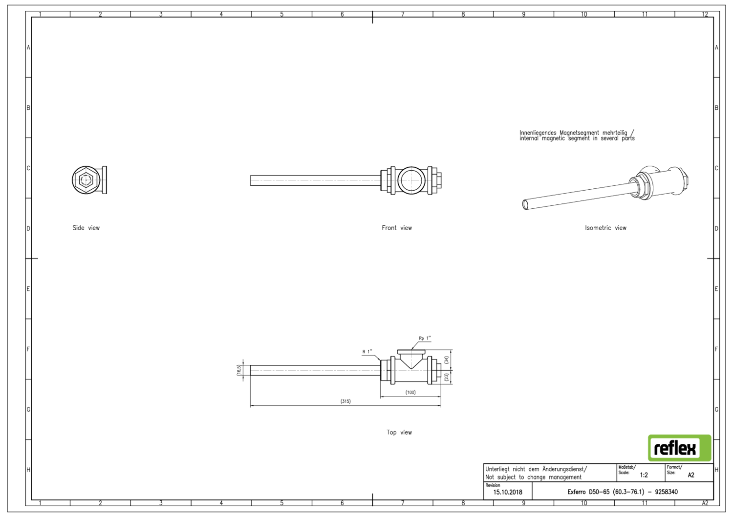 Reflex Dauermagnet f. Exdirt, Exferro D/