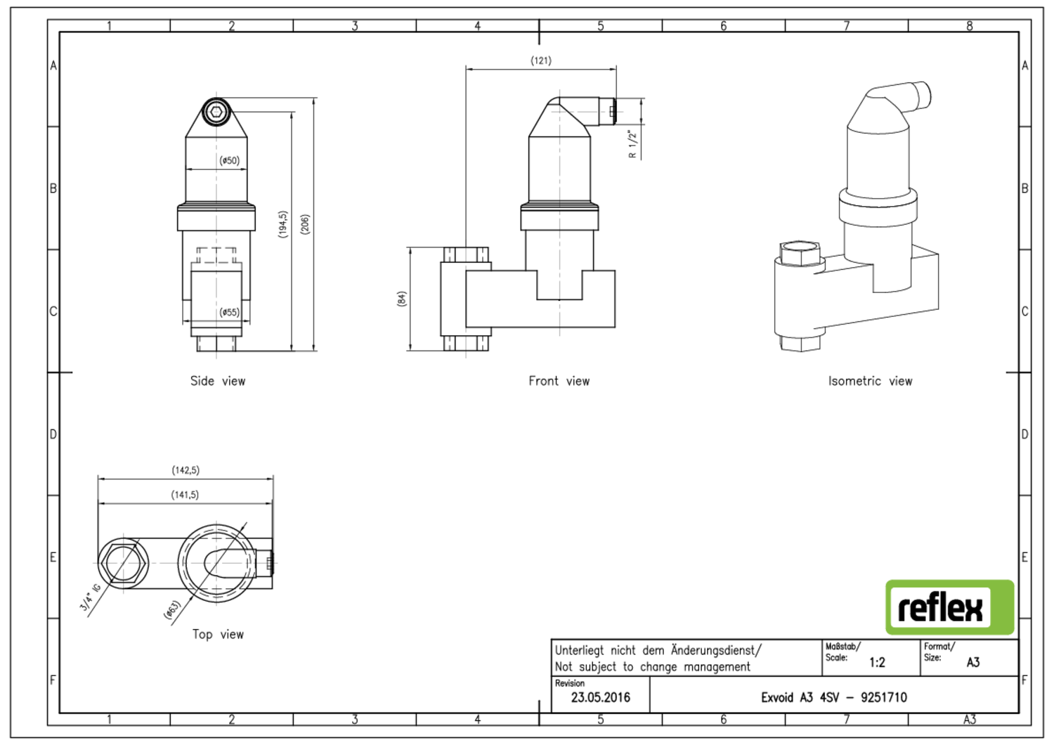 Reflex Mikroblasenabscheider Exvoid A 3/ Reflex Mikroblasenabscheider Exvoid A 3/