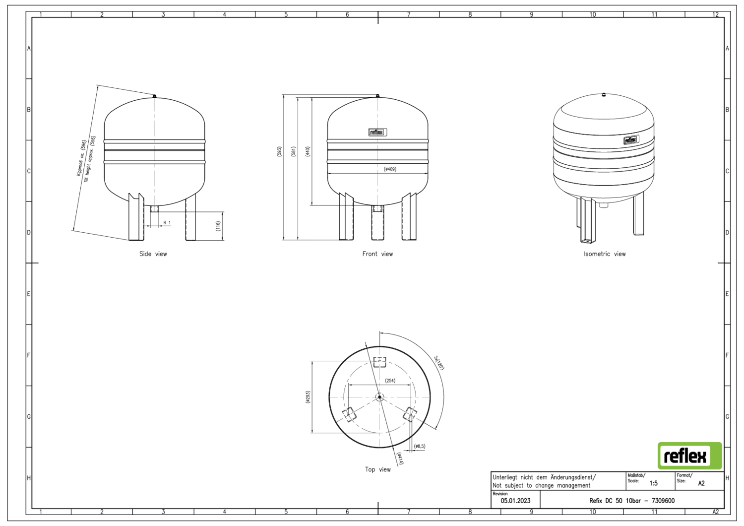 Reflex Membran-Druckausdehnungsgefäß