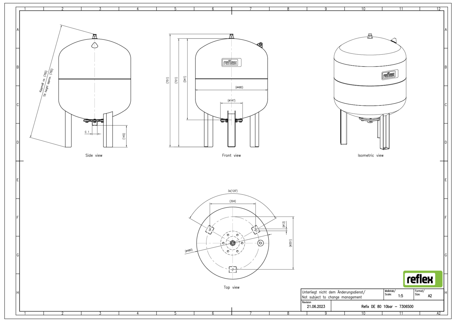 Reflex Membran-Druckausdehnungsgefäß