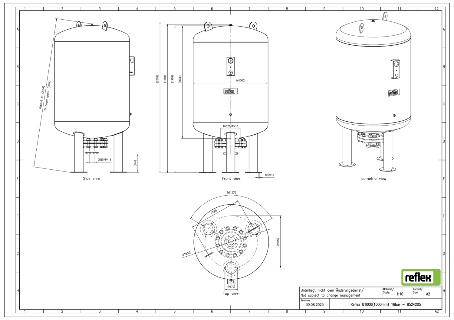 Reflex Membran-Druckausdehnungsgefäß