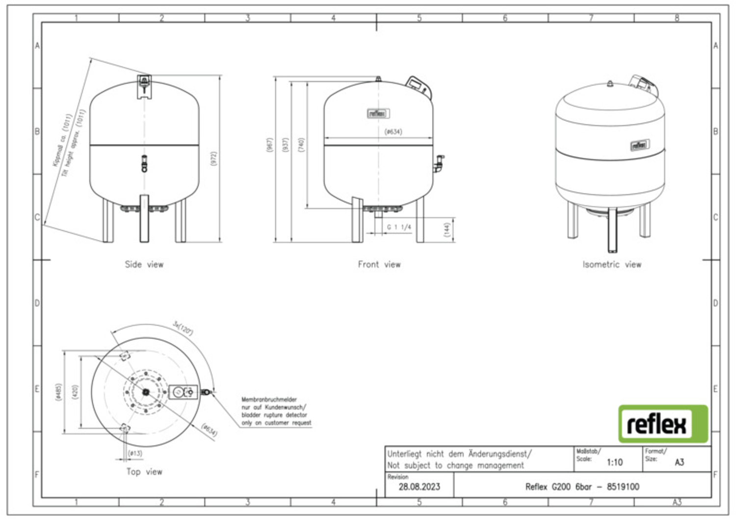 Reflex Membran-Druckausdehnungsgefäß