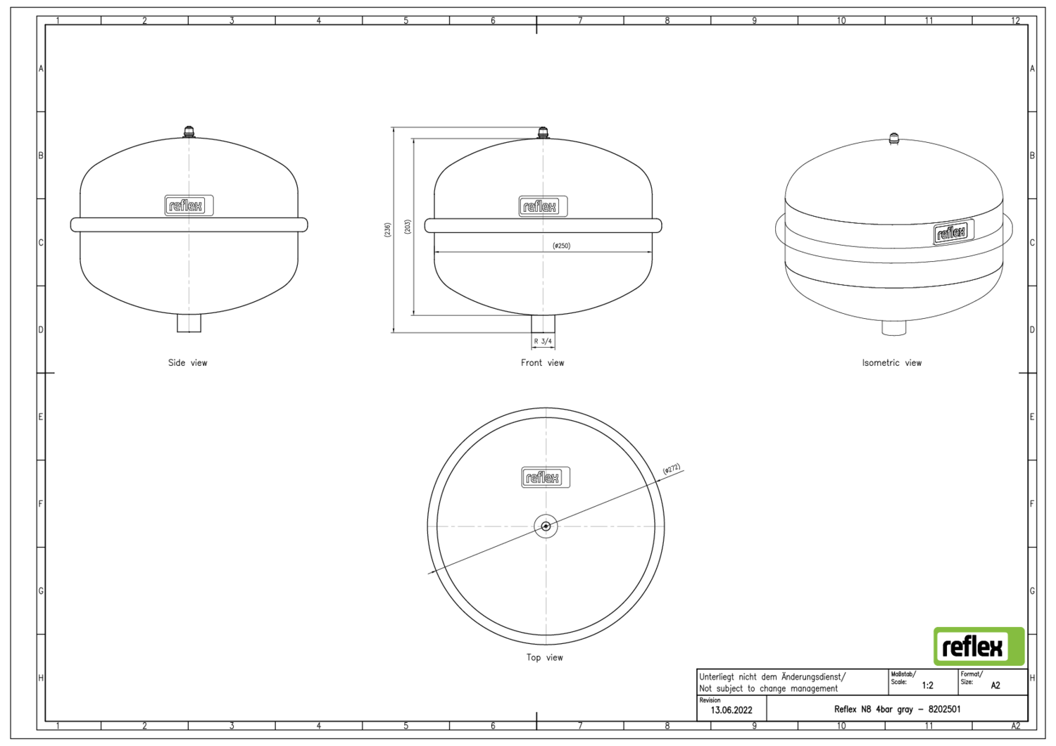 Reflex Membran-Druckausdehnungsgefäß