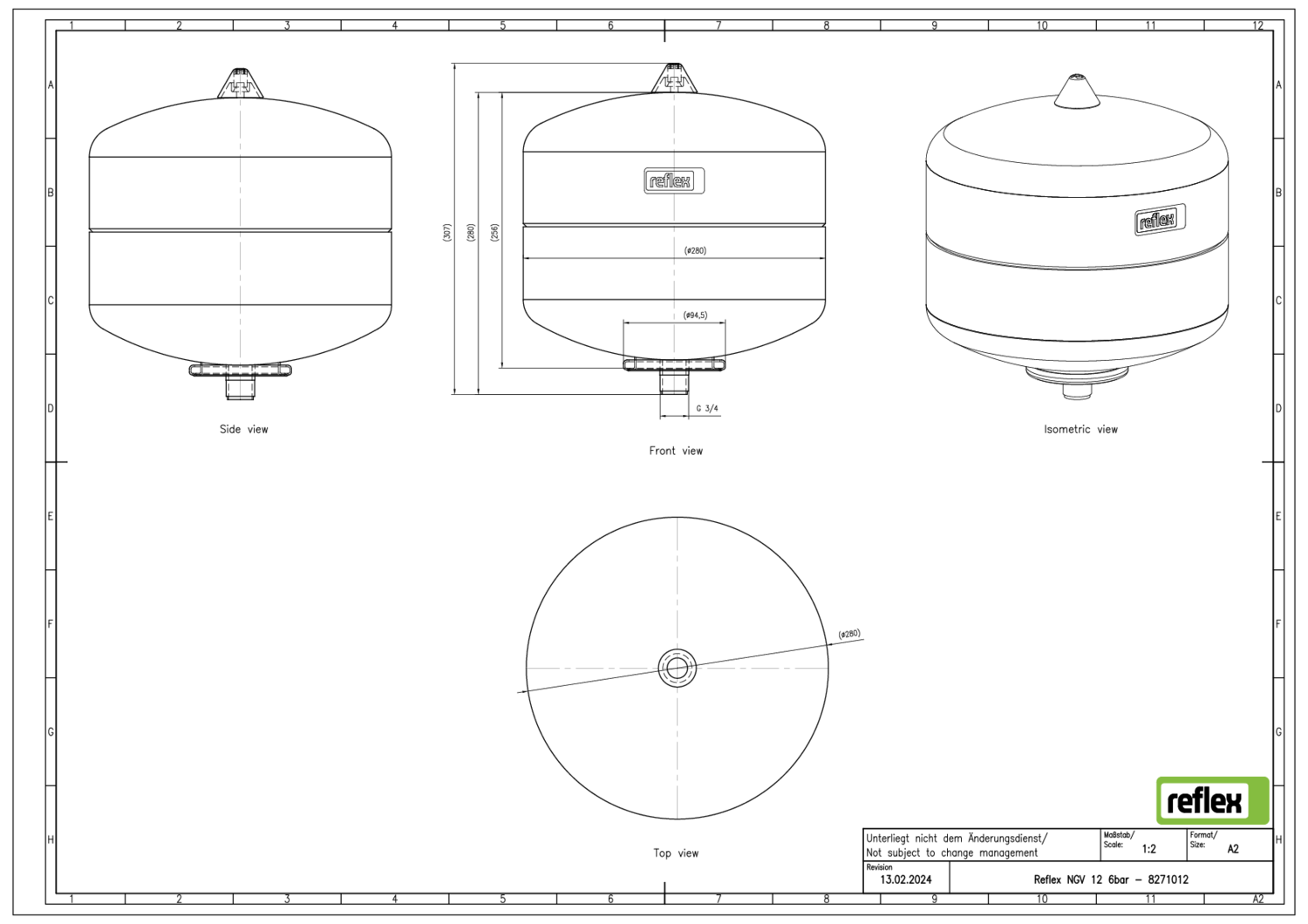 Reflex Membran-Druckausdehnungsgefäß