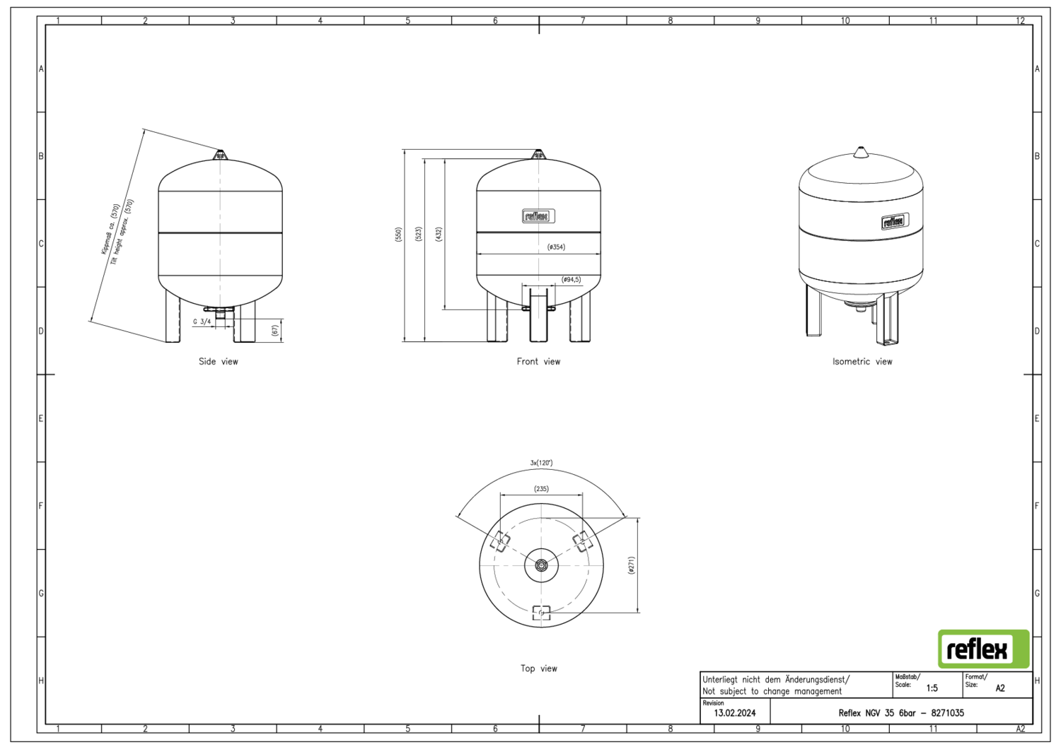 Reflex Membran-Druckausdehnungsgefäß