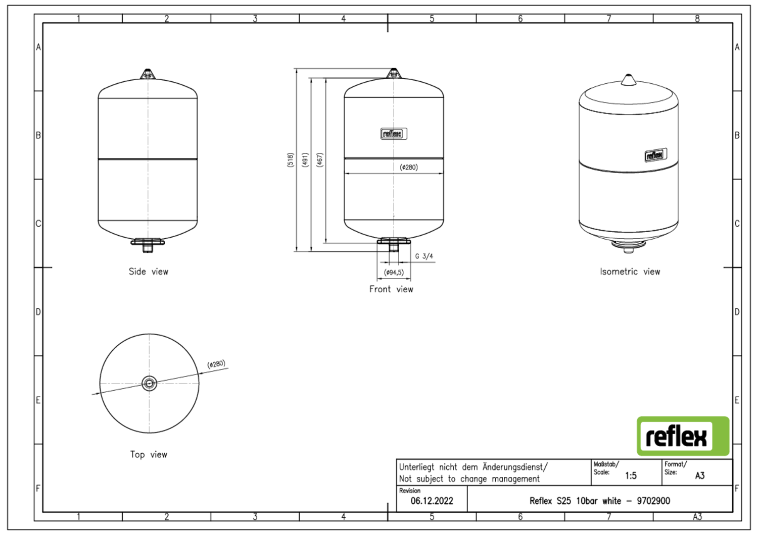 Reflex Membran-Druckausdehnungsgefäß Reflex Membran-Druckausdehnungsgefäß