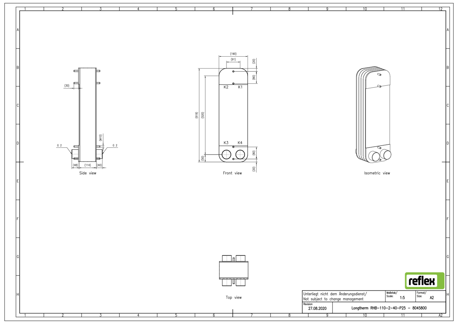 Reflex Plattenwärmetauscher Longtherm