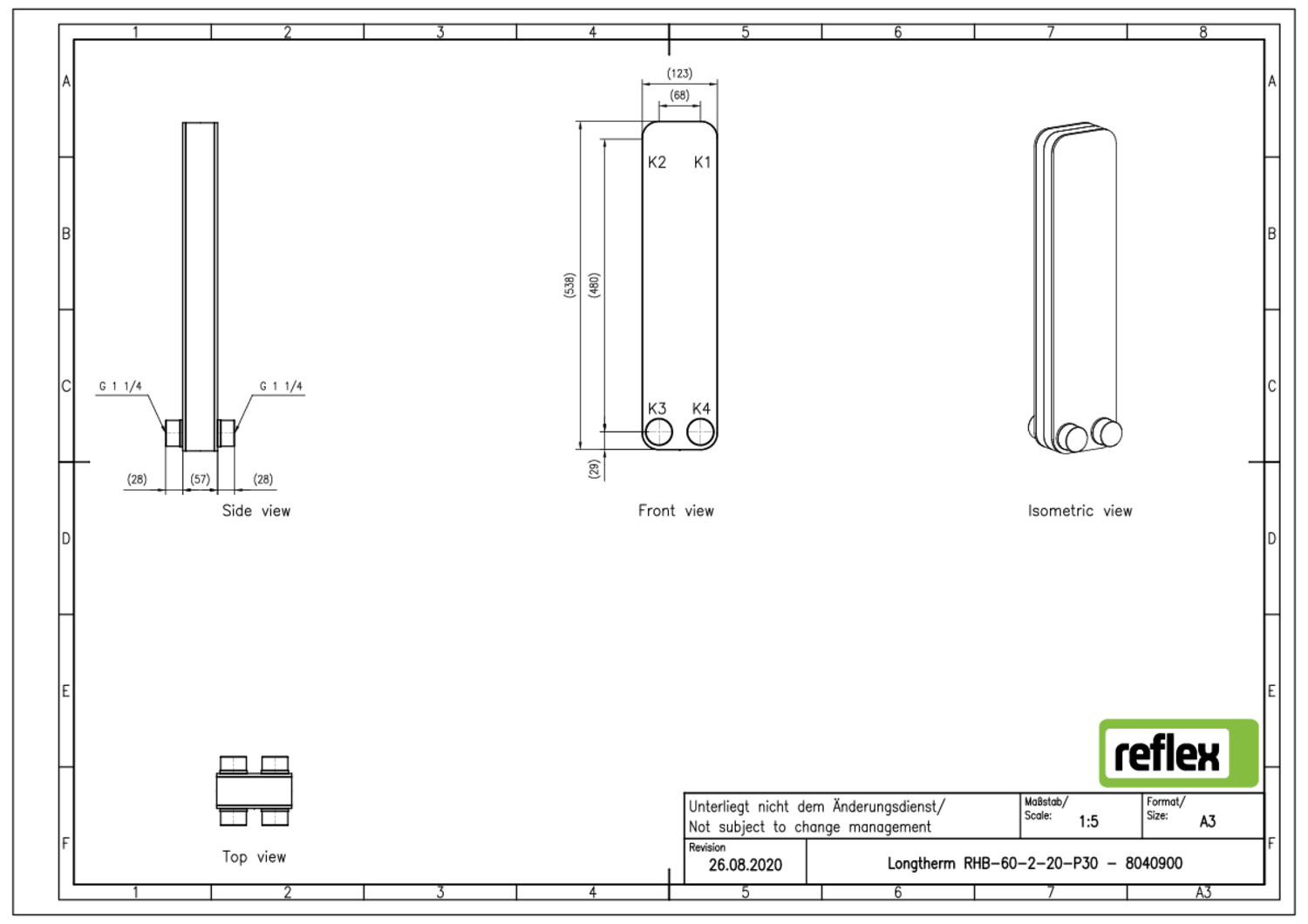 Reflex Plattenwärmetauscher Longtherm