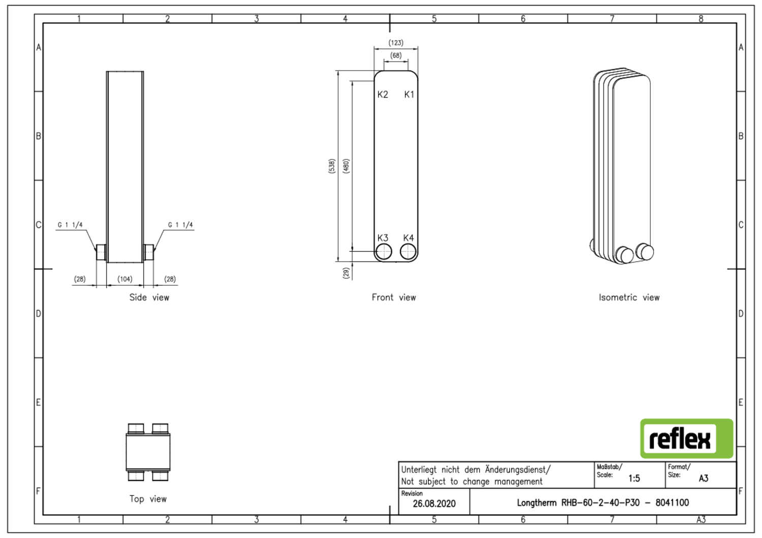 Reflex Plattenwärmetauscher Longtherm