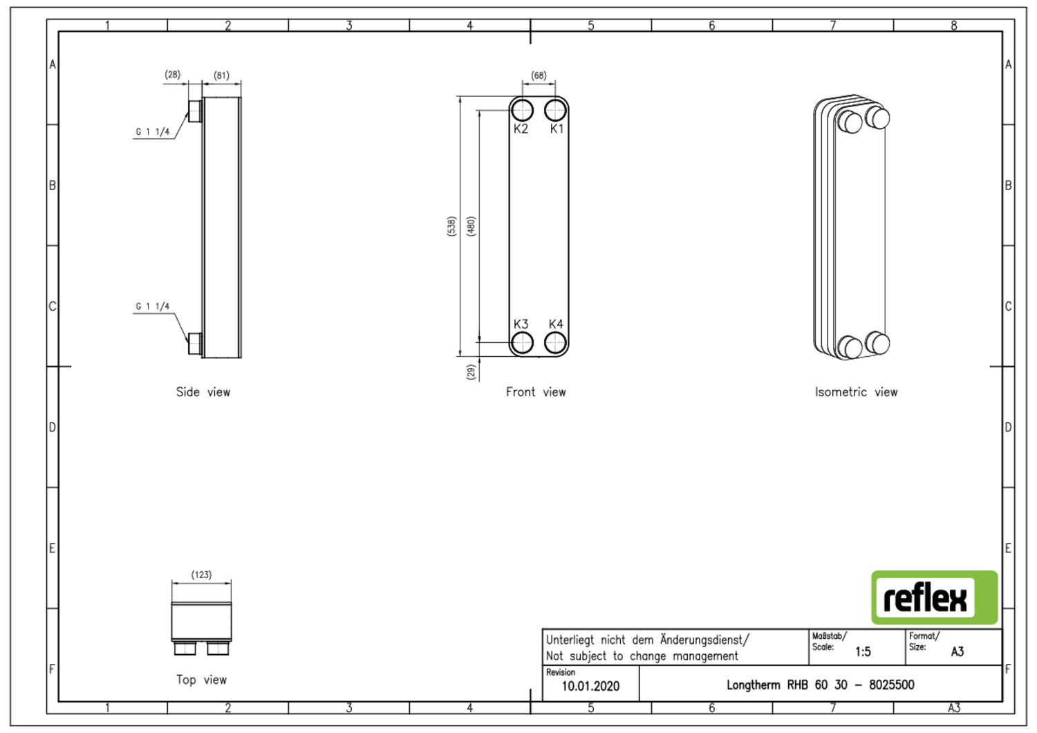 Reflex Plattenwärmetauscher Longtherm