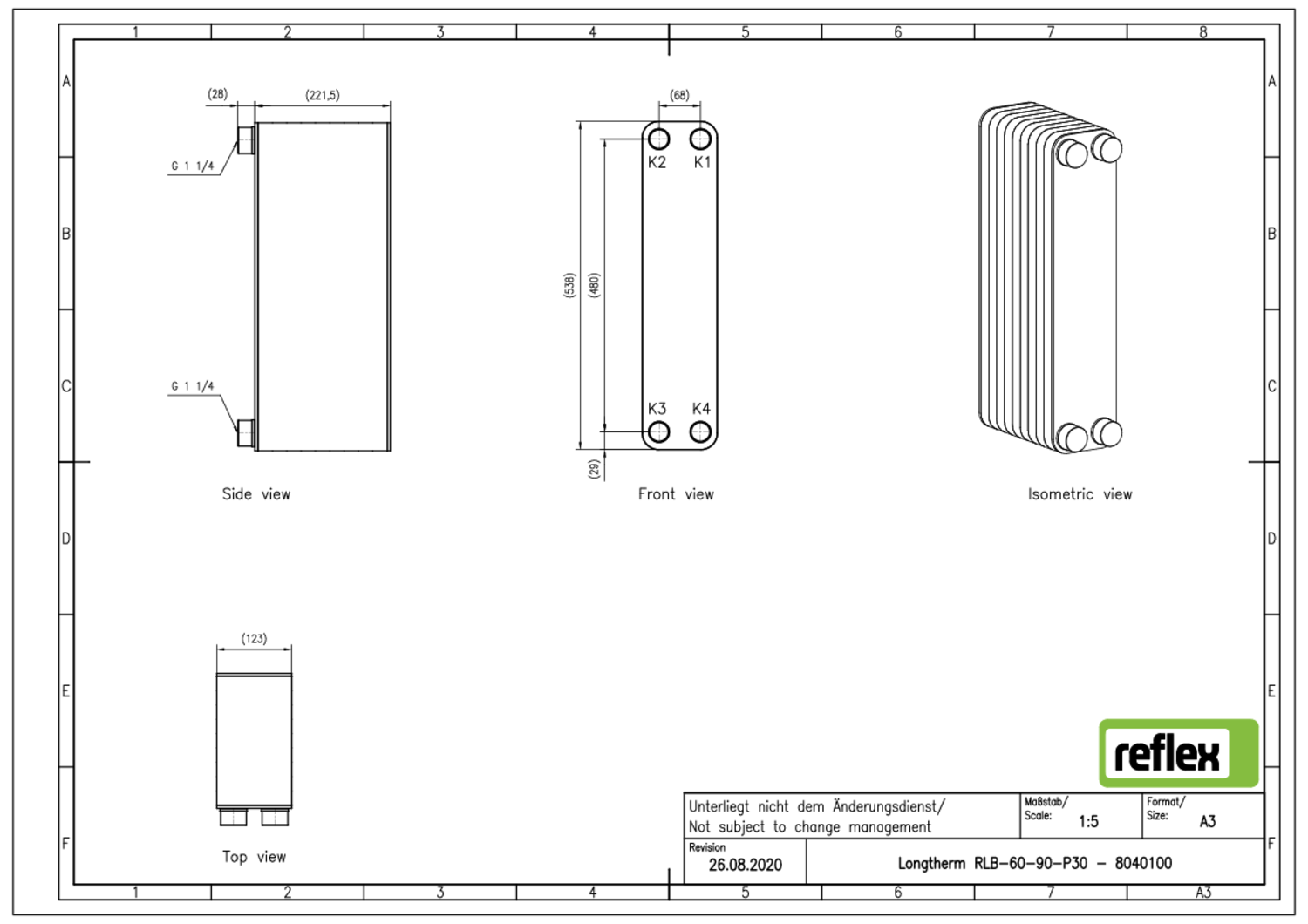 Reflex Plattenwärmetauscher Longtherm