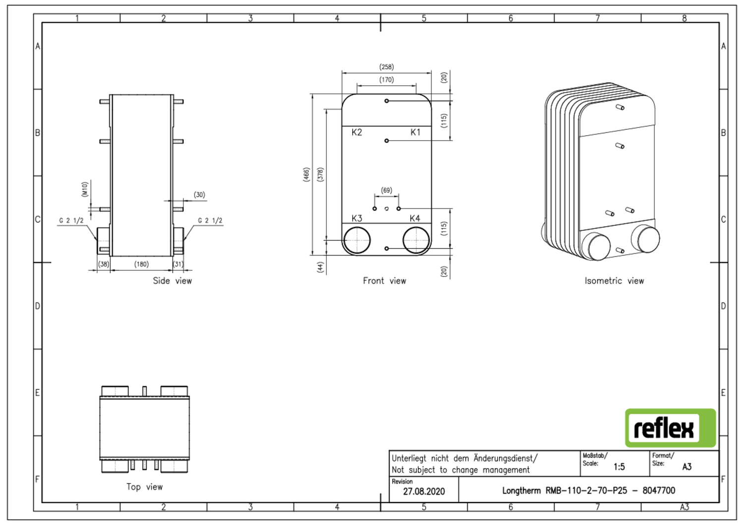 Reflex Plattenwärmetauscher Longtherm