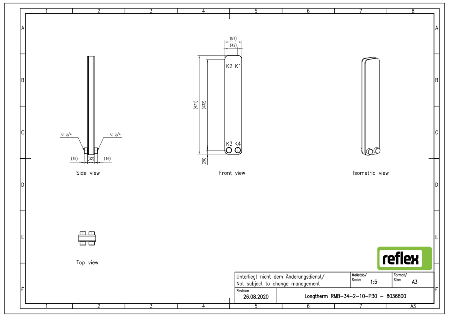 Reflex Plattenwärmetauscher Longtherm