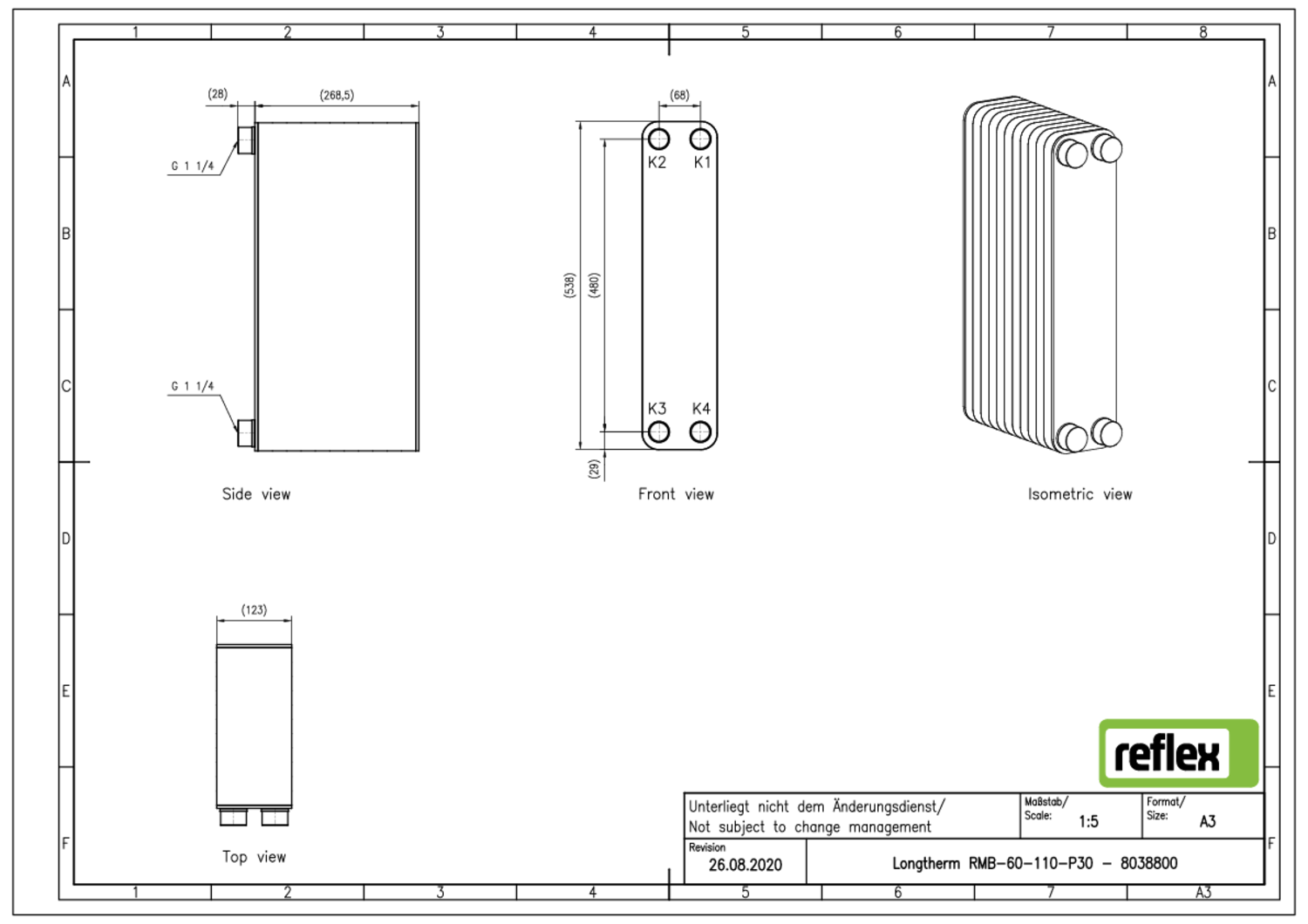 Reflex Plattenwärmetauscher Longtherm