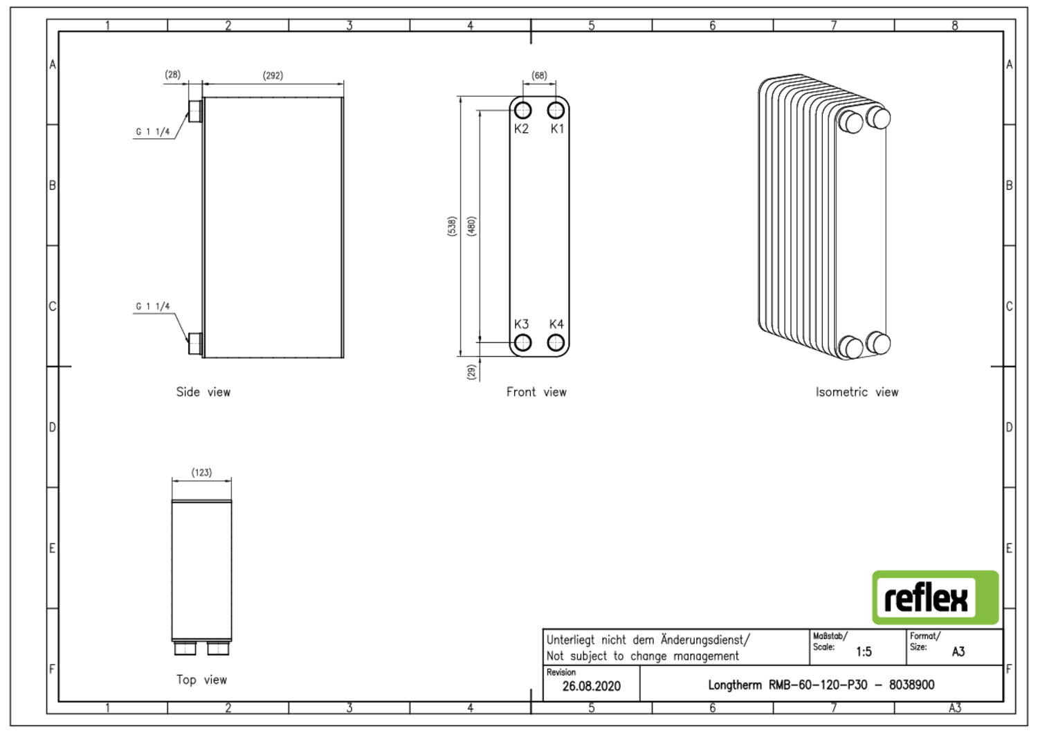 Reflex Plattenwärmetauscher Longtherm