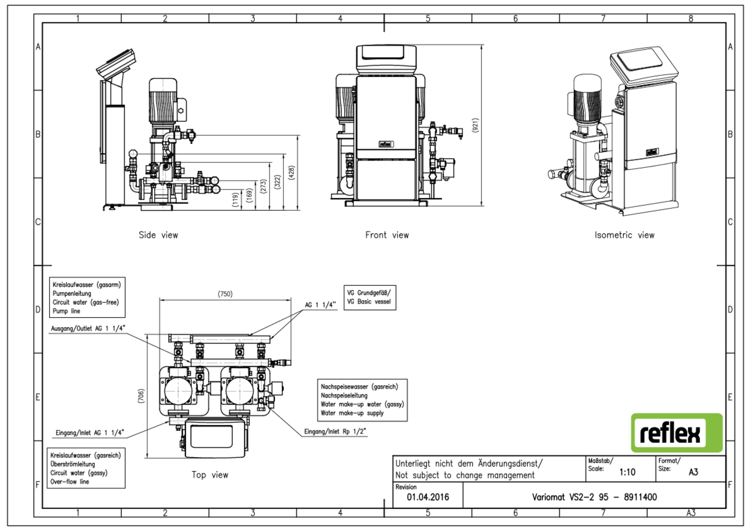 Reflex Pumpendruckhaltung Steuereinheit Reflex Pumpendruckhaltung Steuereinheit