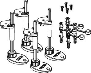 TECEdrainpoint S
- Pieds de réglage, insonorisés