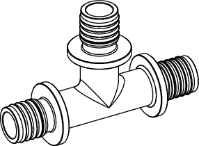 TECEflex T-Stück reduziert