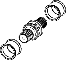 TECEfloor Druckhülsenkuppl. 16 f. Al-RT