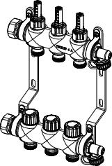 TECEfloor Edelstahlverteiler HF mit
