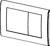 TECEplanus WC-BetätigungsplatteEdelstahl gebürstet Zweimengentechnik