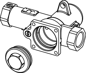 TECE-Ersatzteil Urinalspülergehäuse TECE-Ersatzteil Urinalspülergehäuse