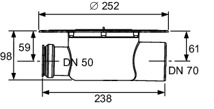 TECEdrainpoint S Ablauf DN 70 TECEdrainpoint S Ablauf DN 70