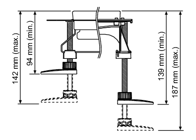 TECEdrainline Montagefüße 139-187 mm