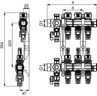TECEfloor Komfort Heizkreisverteiler mit
