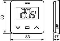 TECEfloor Raumbediengerät SH-DT, Display TECEfloor Raumbediengerät SH-DT, Display