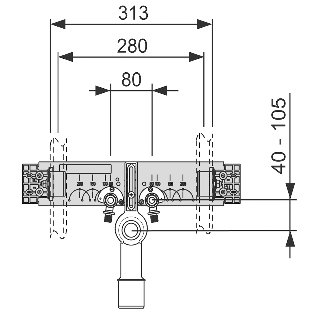 TECEprofil Anschlusseinheit für Wascht.