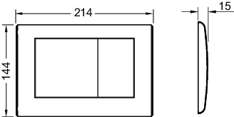 TECEplanus WC-BetätigungsplatteEdelstahl gebürstet Zweimengentechnik