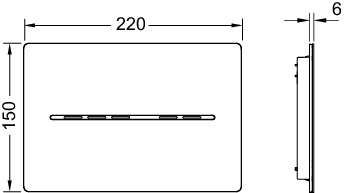 TECEsolid WC-Elektronik, 6 V-Batterie,