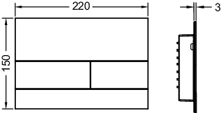 TECEsquare II Met. WC-Betätigungsplatte