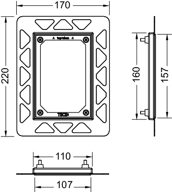 TECEfilo Einbaurahmen Chrom glänzend