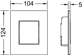 TECEnow Urinal-Betätigung Weiß