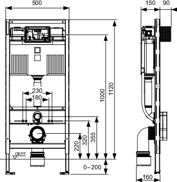 TECEprofil WC-Modul mit