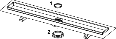 TECEdrainline Duschrinne, weiß matt TECEdrainline Duschrinne, weiß matt