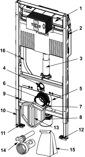 TECEprofil WC-Modul m. Uni-Spülkasten u.
