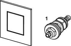 TECEnow Urinal-Betätigung Weiß
