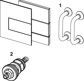TECEsquare Urinal-Betätigungsplatte mit TECEsquare Urinal-Betätigungsplatte mit