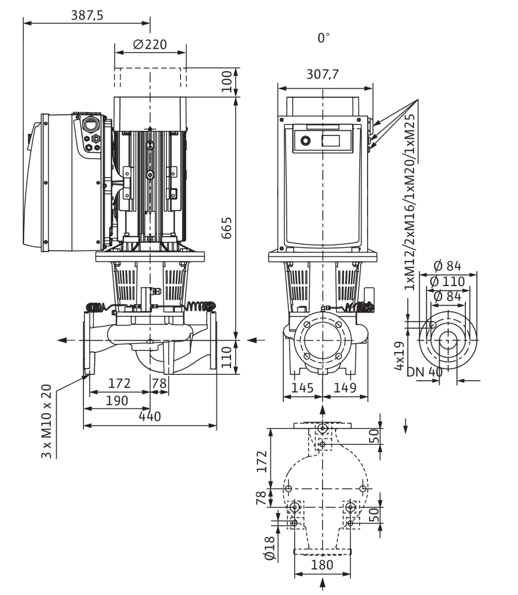 Wilo Trockenläufer-Hocheffizienz-Einzelp