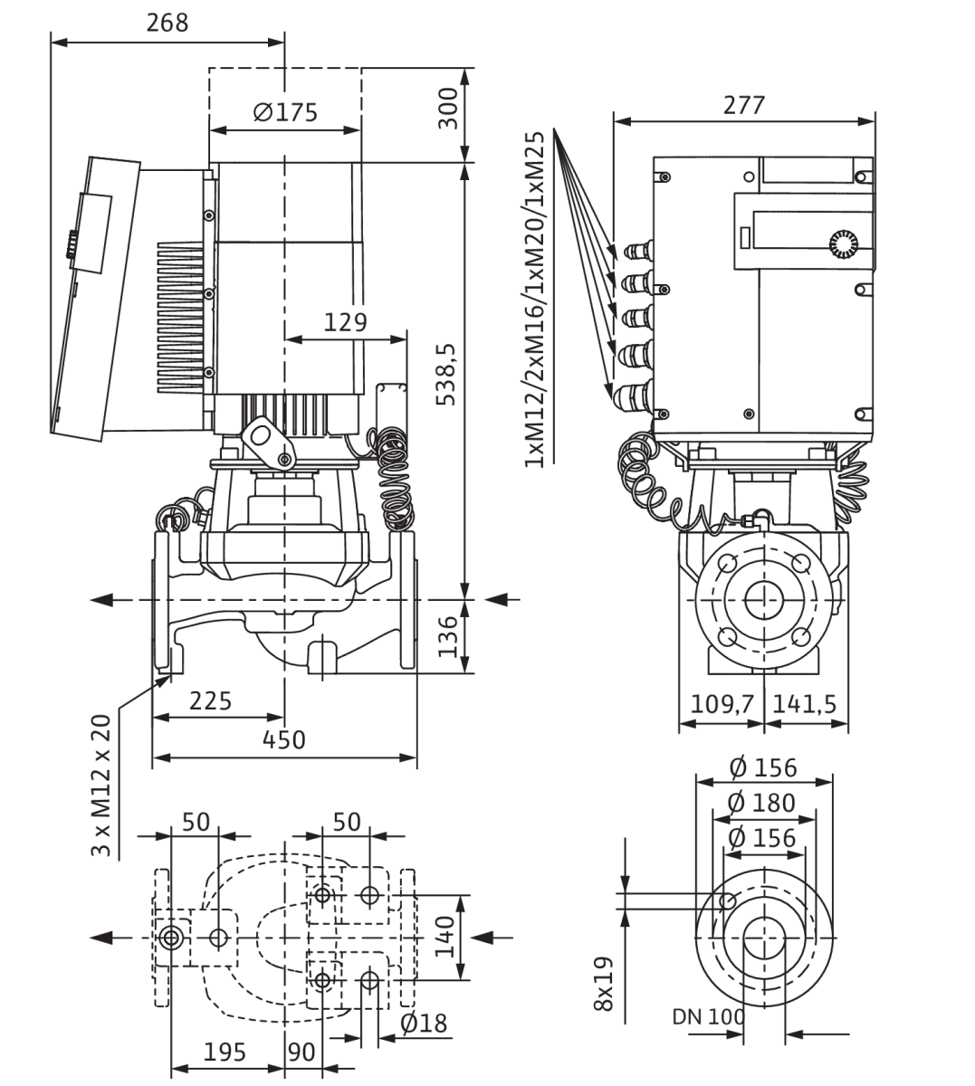 Wilo Trockenläufer-Hocheffizienz-Einzelp