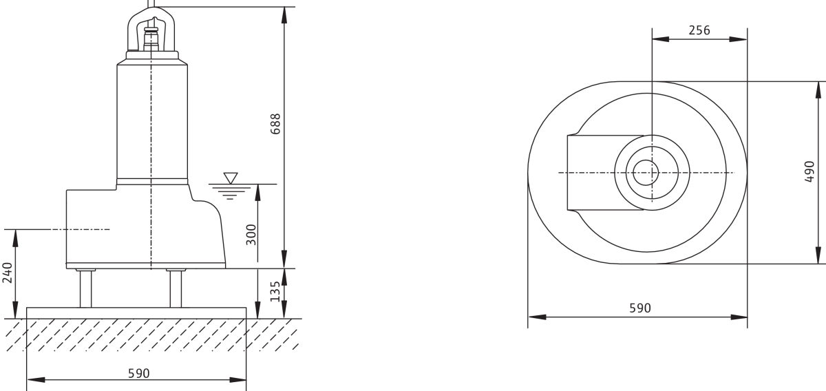 Wilo Abwasser-Tauchmotorpumpe
