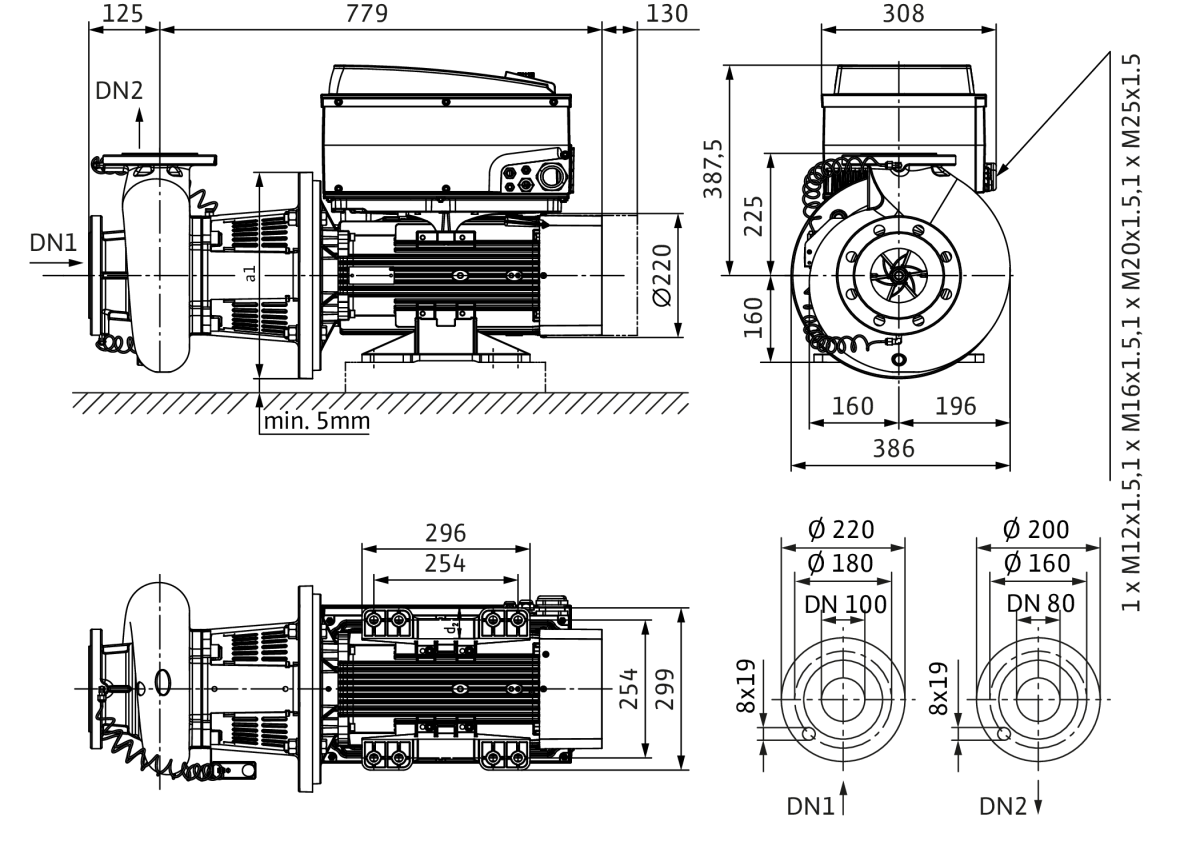 Wilo Trockenläufer-Hocheffizienz-Einzelp