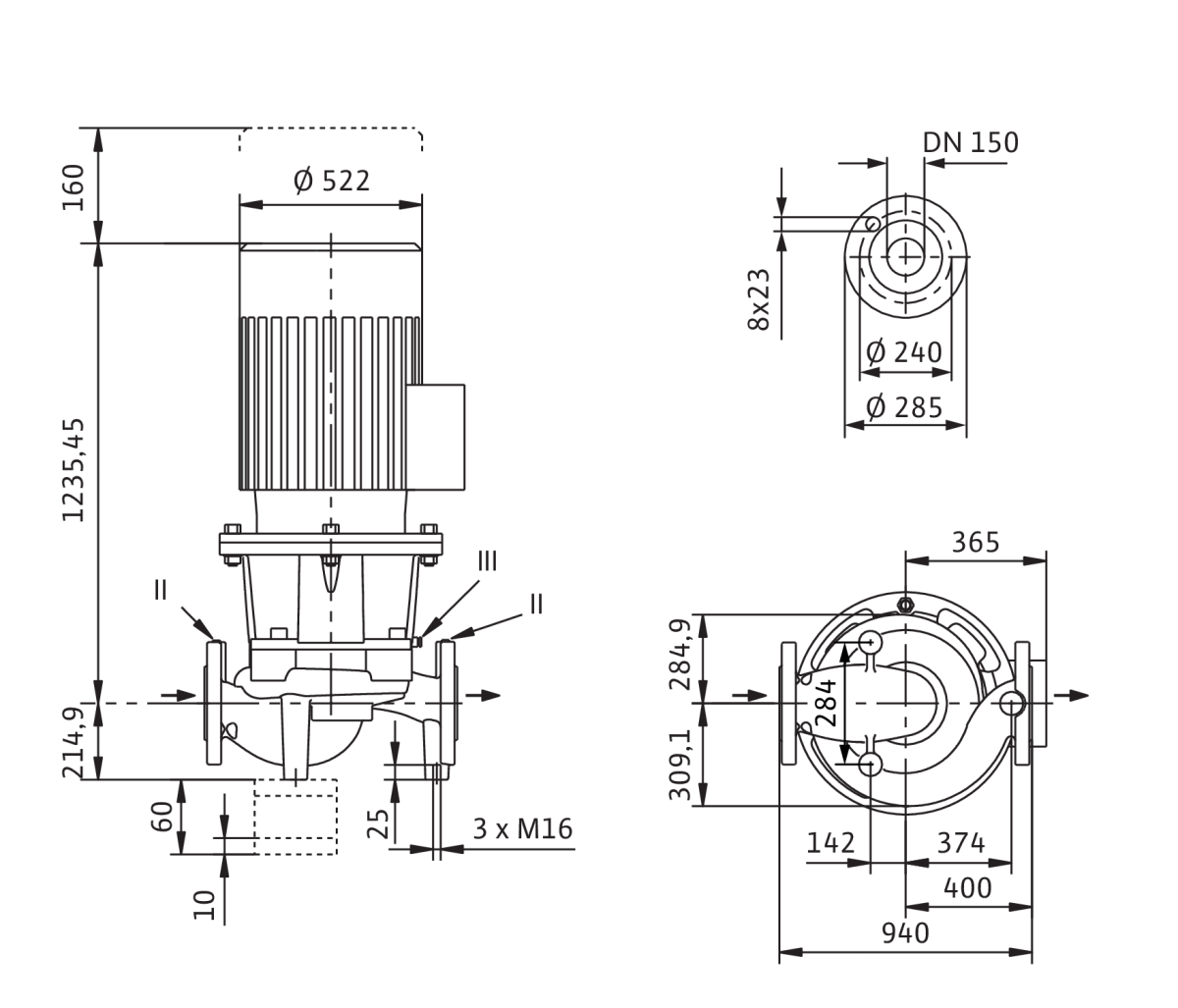 Wilo Trockenläufer-Standard-Einzelpumpe